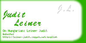 judit leiner business card